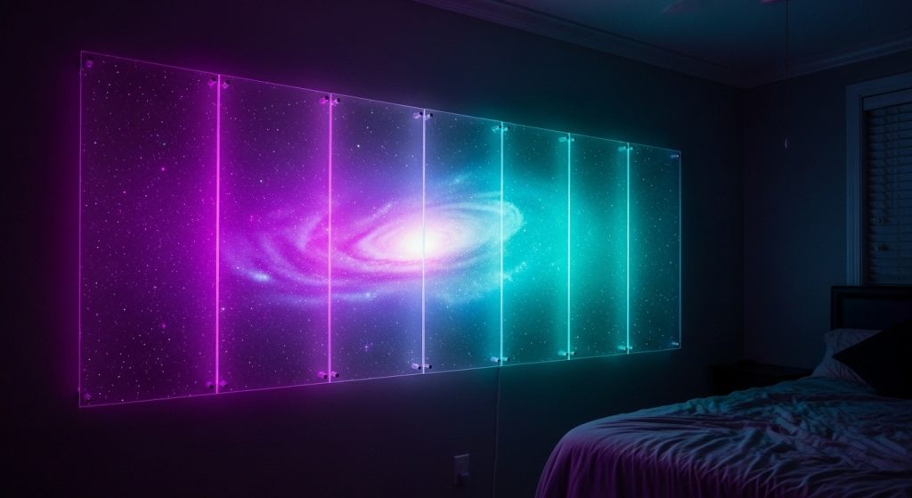 floating shelf with books and plants