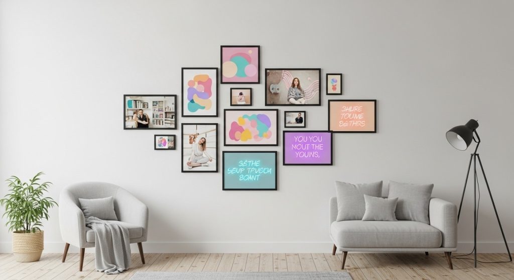 repurposed ladder as decor element