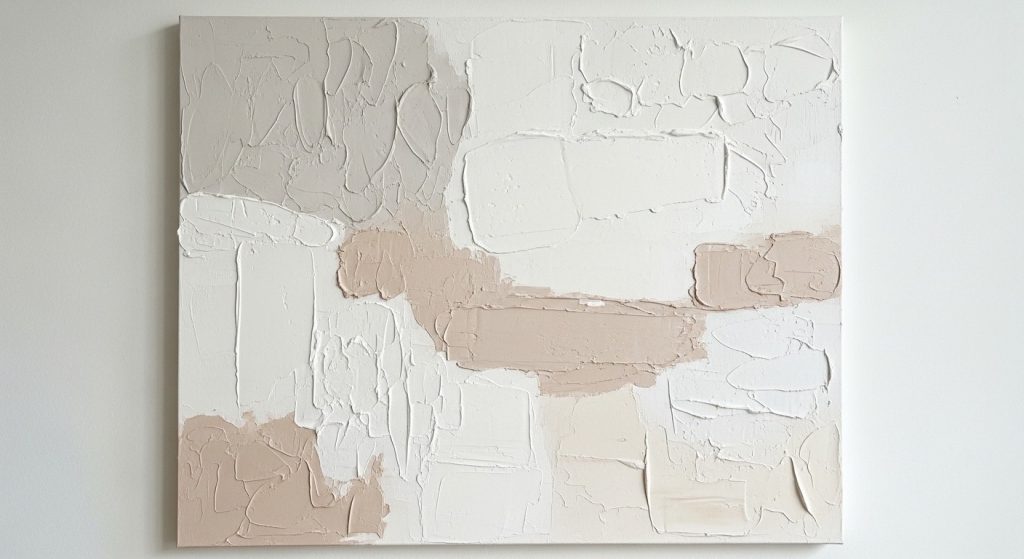 colorful fabric used as canvas wall art